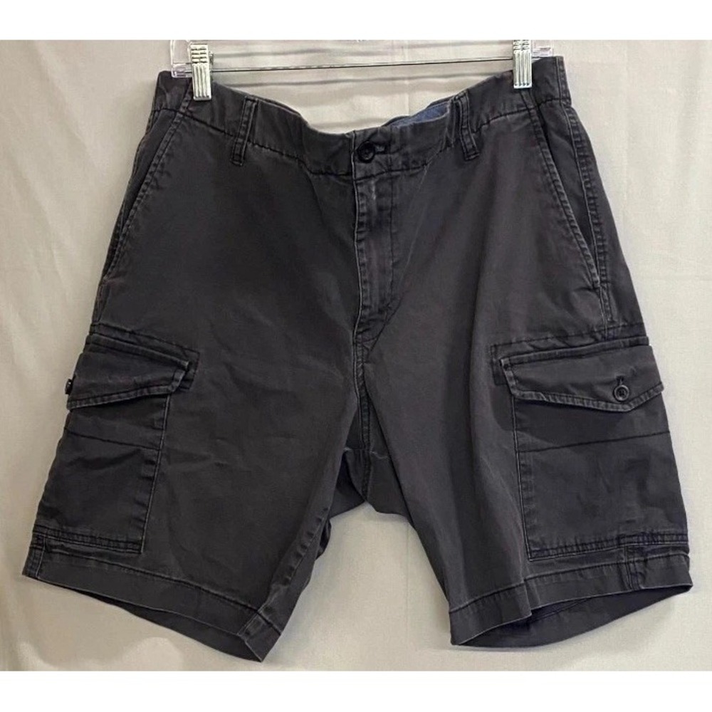 Chaps Cargo Shorts Mens 36 Charcoal Gray Stretch Tactical Pockets Casual Wear
